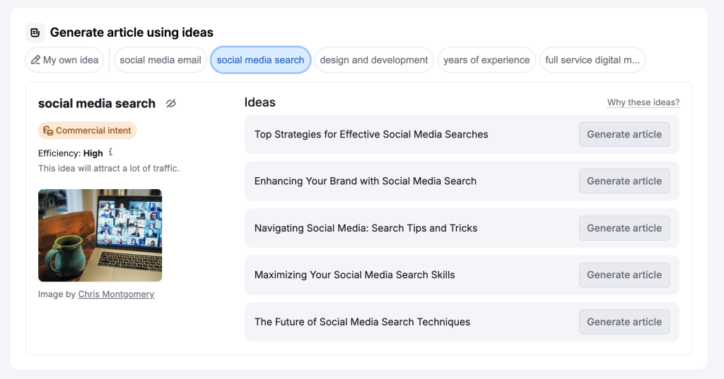 تولید مقاله Semrush
