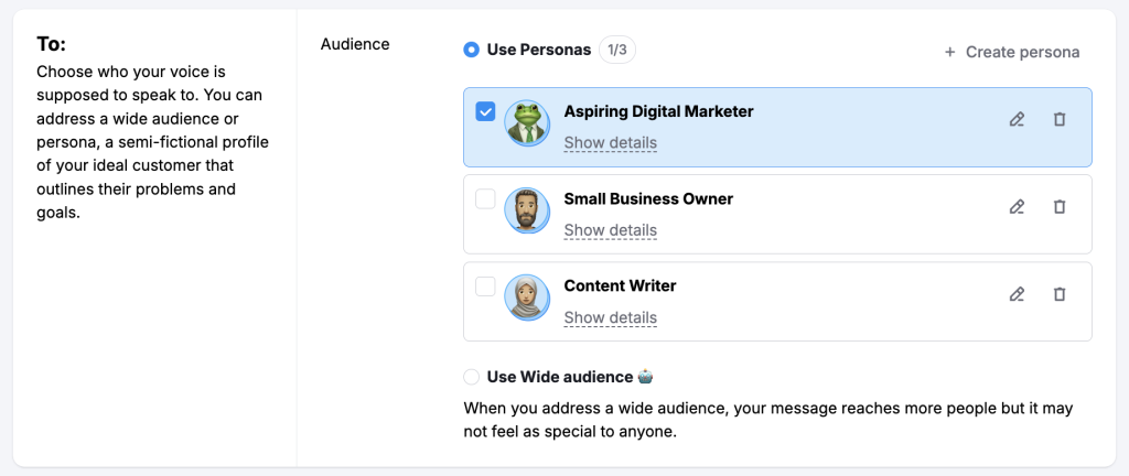 پرسونایهای Semrush